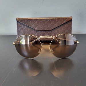 Gucci women's luxury aviator sunglasses